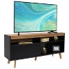 Sunnydaze Indoor Mid-Century Modern TV Stand Console with Storage Cabinet and Shelves for 58" TV - image 2 of 4