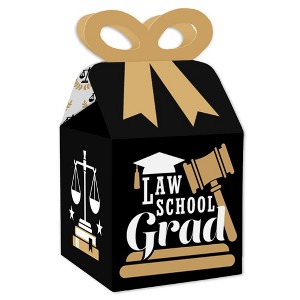 Big Dot of Happiness Law School Grad - Square Favor Gift Boxes - Future Lawyer Graduation Party Bow Boxes - Set of 12 - 1 of 4