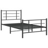 vidaXL Metal Single Bed Frame - Black Steel with Headboard/Footboard, Breathable Support Slats, Under-Bed Storage | 39.4"x78.7" Dimensions - 2 of 4