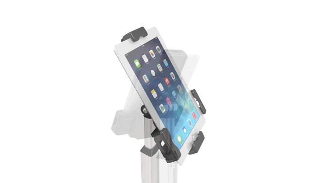 Mount-It! Height Adjustable Anti-Theft Tablet Floor Stand Kiosk | Locking Tablet Mount Stand for iPad, Galaxy, Surface Go & Other 7.9"- 10.9" Tablets, 2 of 10, play video