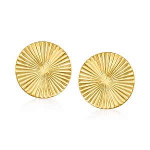 Ross-Simons Italian 14kt Yellow Gold Starburst Circle Earrings - 1 of 3