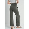 Hello Miz Women's Over The Belly Wide Leg Lounge Maternity Pants - 3 of 4
