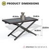 Crestlive Products Patio Coffee Table Height Adjustable - Outdoor Coffee Side Table with Waterproof, Rust-Proof, Patio Tables Rectangle Coffee Tables - 2 of 4