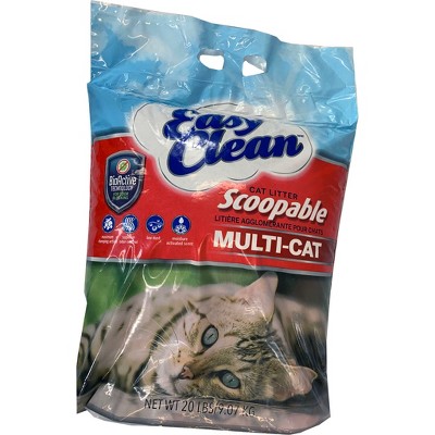 Easy Clean Multi-Cat Scoopable Cat Litter 20 lbs