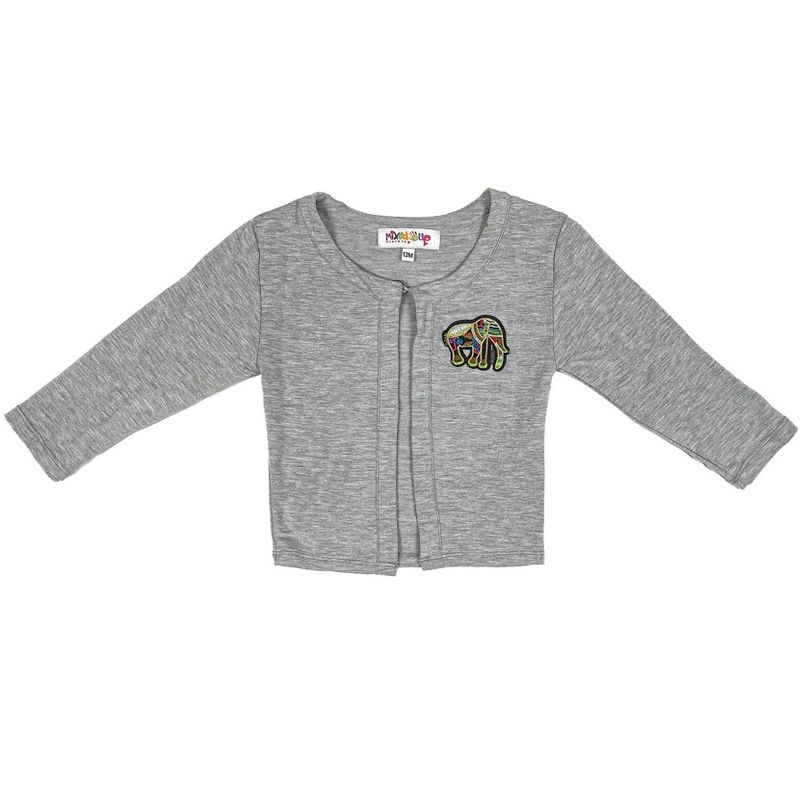 Mixed Up Clothing Toddler Elefante Patch Cardigan, 1 of 3