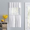 Ellis Eva Candlewick Floral High Quality Embroidery Tailored Valance 3" Rod Pocket 58"x15" White - 2 of 4