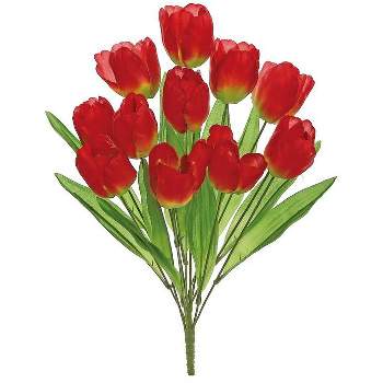 Northlight 16.5" Red Tulips Artificial Floral Bush