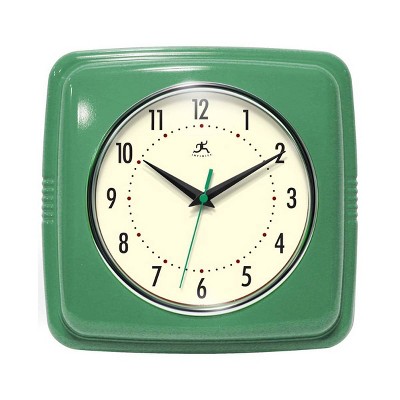 9" Square Retro Wall Clock - Infinity Instruments