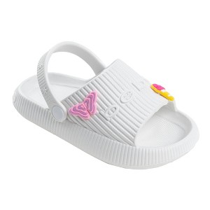 bebe Girls' Sandals - Comfortable Slides for Kids, Slip on Shoes and Sandals for Girls (Toddler) - 1 of 4