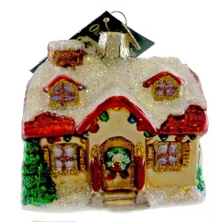 Old World Christmas 2.5" Holiday Home Ornament Cottage  -  Tree Ornaments