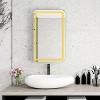 KTMBDW Rectangle Medicine Cabinet Mirror with LED, Wall Mounted Home Storage with 3 Storage Shelves, Mirrored Bathroom Wall Cabinet - 3 of 4