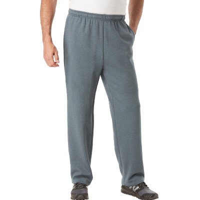 Kingsize Men's Big & Tall Wicking Fleece Open Bottom Pantsks Sport - Xl,  Silver : Target