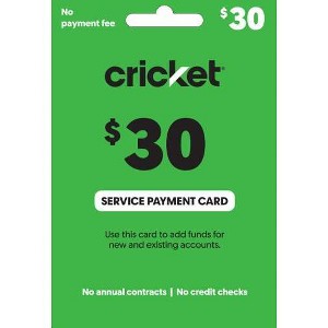 Cricket Wireless SPC V1 VPLN $30: Domestic Use, Phone Gift Card - 1 of 1