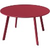 DOMETOUR 27.5 Inch Round Coffee Table Patio Side Table, Weather Resistant Outdoor Large Side Table - 2 of 4