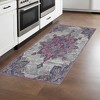 2' X 3' Pink Gray And Blue Area Rug - 2 of 4