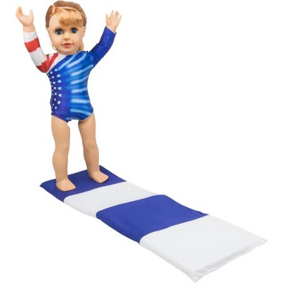 Детские куклы Dress Along Dolly Gymnastics Doll Clothes (2 Pc Set)- Athletic Uniform Includes Leotard & Mat- Handmade Outfit & Accessories- Compatible with 18" American Girl Doll — фото 2