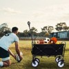 FURNIinspire Outdoor Serving Carts Foldable Wagon Cart Beach Wagon Utility Wagon Grocery Cart 3pcs plastic Liner Cover, Black, 25.98"*17.32"*37.4" - 2 of 4