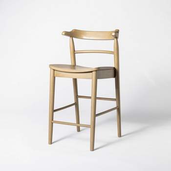 Kaysville Curved Back Wood Counter Height Barstool - Threshold™ designed with Studio McGee
