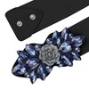 INSPIRE CHIC Women's Vintage Elegant Rose Flower Rhinestone Embellished Elastic Waist Belt 1Pcs - 3 of 4