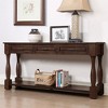 XINGHANZHENXUAN Solid Wood Console Table, 3 Drawers & Bottom Shelf, Sofa Table for Entryway, Hallway & Living Room - 3 of 4