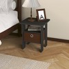 HOMLUX Set of 2 End Table Nightstand with Bin Drawer, Multiple Color Options - 4 of 4