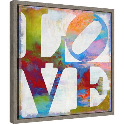 Love in Color Multicolor Canvas Typography Wall Art