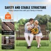 VEVOR Wooden Porch Swing 4.5 ft, Patio bench swing for Courtyard & Garden, Upgraded 880 lbs Strong Load Capacity - 3 of 4