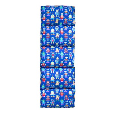 Blue Robots Cotton Polyester Kids Pillow Lounger