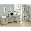 Vynxaria Brisley Whitewashed Grey and Gunmetal Sled Base Office Desk - 2 of 4