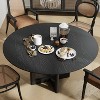 46 inch Round Black Rattan Dining Table for 4-6 People Suitable for Dining Room and Living Room - 3 of 4