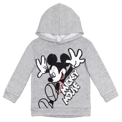 Disney Mickey Mouse Fleece Pullover Hoodie Grey 