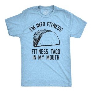 Mens Fitness Taco Funny T Shirt Humorous Gym Graphic Novelty Sarcastic Tee Guys - Crazy Dog Men's T Shirt - 1 of 4