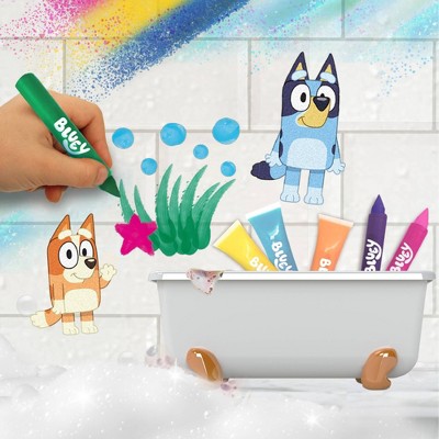 Bluey Bath Creations 9-Piece Set with Washable Paints and Crayons
