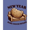 New Year Same Couch Potato Adult Crew Neck Short Sleeve Tee - 2 of 2