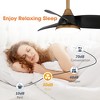 Parrot Uncle 28" Modern Antique Brass LED Ceiling Fan with Light and Remote Small Ceiling Fans with White Blades - 4 of 4