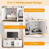 55" Litter Box Enclosure Furniture for 2 Cats，TV Stand/Cabinet Storage Grooves for Living Room - 2 of 4