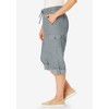 Woman Within Plus Size Convertible Length Cargo Capri/Bermuda - 4 of 4