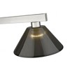 Modern 3-Light Acrylic Fixture for Game Room & Kitchen - Adjustable Height, Dimmable, Brushed Nickel - 3 of 4
