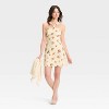 Women's Knotted Y-Neck Linen Mini A-Line Dress - Wild Fable™ - 3 of 3