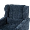 Sapphtopaz Modern Accent Chair Reading Upholstered Chair Indoor with 1 Lumbar Pillow Wood Leg for Living Room, Bedroom, Office - 2 of 4