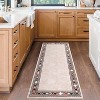 Contemporary Bordered Area Rug, Distressed Geometric Design, Soft Washable Low-Pile Non-Slip, Stain-Resistant and Non-Shedding, Blue, 8'x10' - 3 of 4