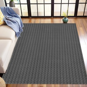 Printed Area Rug, Realistic Braided-Look Textured Rugs, Machine Washable Non-Slip Indoor Carpet for Living Room, Bedroom & Durable Home Decor - 1 of 4