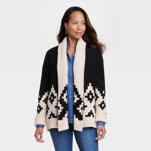 Women's Long Sleeve Cozy Cardigan - Knox Rose™ Black Xs : Target