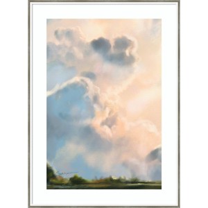 30"x41" Cloud I by Mary Sparrow Wood Framed Wall Art Print Silver - Amanti Art: Modern Lithograph, Fir Wood Frame, Vertical Layout - 1 of 4