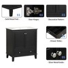 30In Bathroom Vanity with Sink,Freestanding Cabinet with 2 Doors,1 Drawer& Adjustable Shelf,Ceramic Top with 8-Inch Faucet Mount - 3 of 4