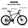 INFURNIC Bicycles 24 Inch Mountain Bike with Shimano 21 Speeds and Dual Disc Brakes for Teens, Green, 56.3"*7.88"*28.35" - 2 of 4