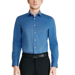 Tallia Mens Geo-Link Stretch Button Down Dress Shirt - 1 of 1