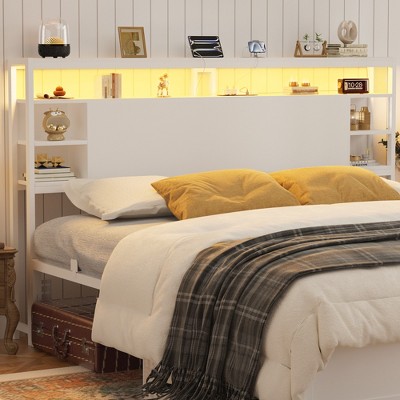 Aheaplus Headboards with Power Outlets and RGB LED Light