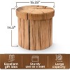 Sorbus Storage Ottoman Foldable Collapsible with Lid Cover Perfect Footstool Pouffe Toy Box Storage Chest Hassock and more Tree Stump - 3 of 4