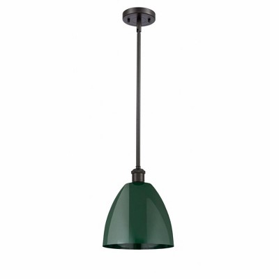Plymouth Dome - 1 Light Stem Hung Pendant In Industrial Style-10.88 Inches Tall and 9 Inches Wide
